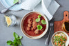 Lamb Keftas in Tomato Sauce with Rice