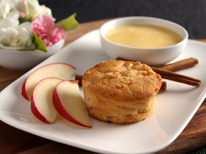 Apple and Cinnamon Pudding with Custard