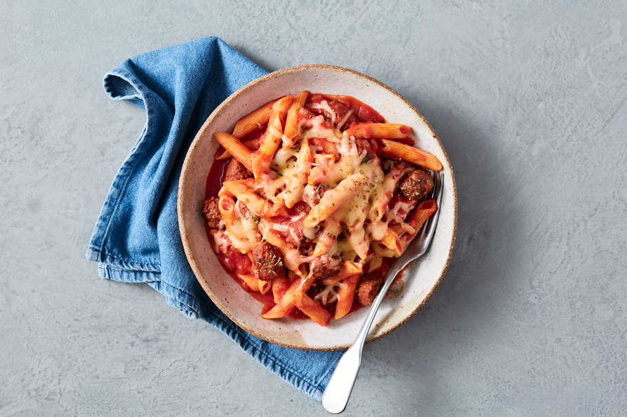 Penne Napolitana with Beef Meatballs - Large