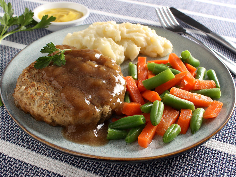 Lamb Rissole Meal with Mash, Veg and Gravy - Large